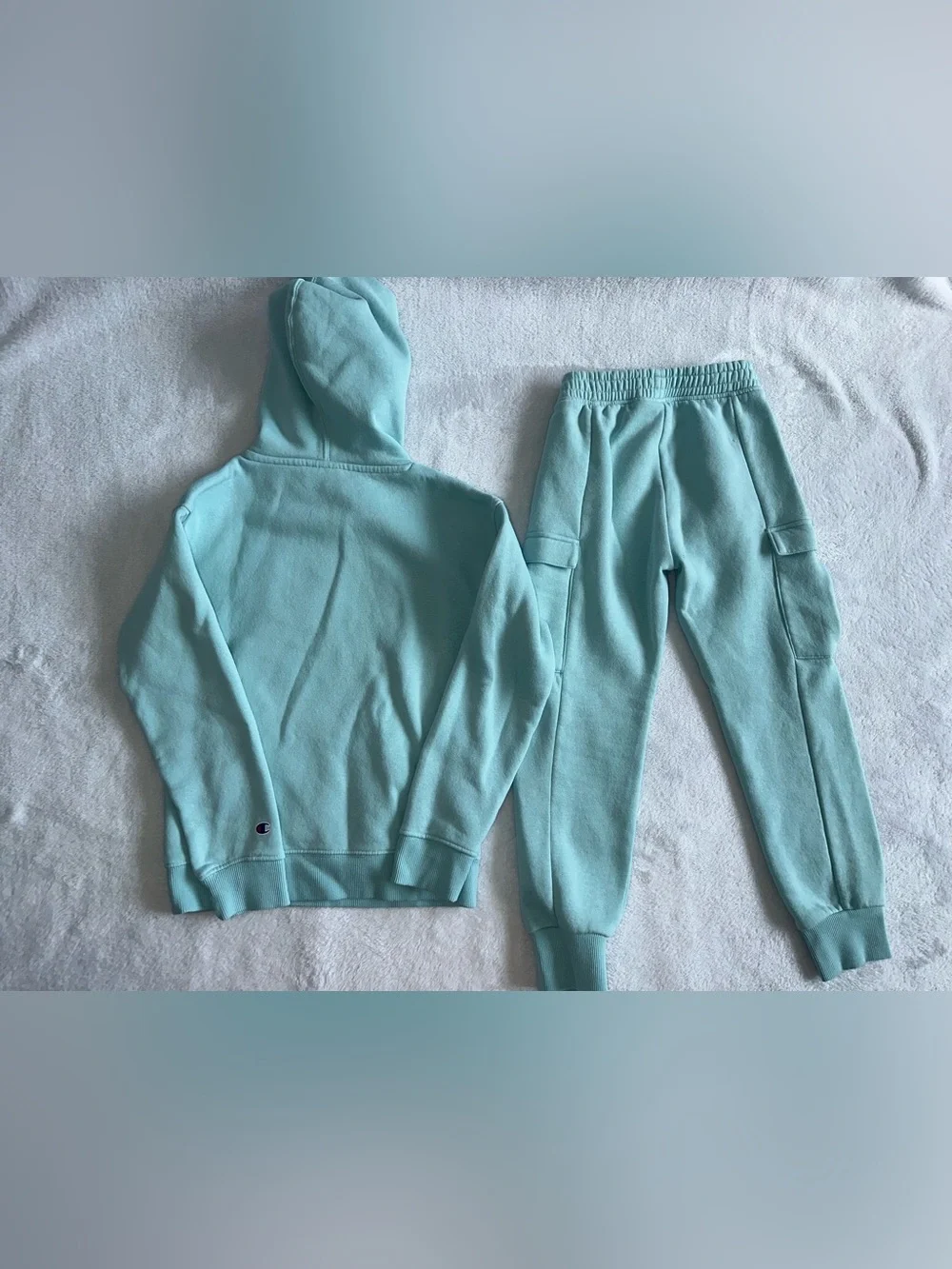 Champion Girls Teal Blue 2 Piece Outfit Fleece Jogger Set Size 6X NWOT
